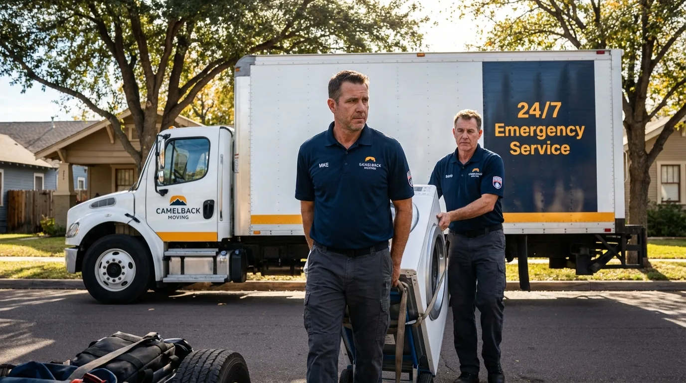 CamelBack Moving crew loading furniture in San Lorenzo, CA